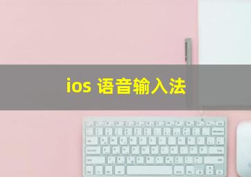 ios 语音输入法